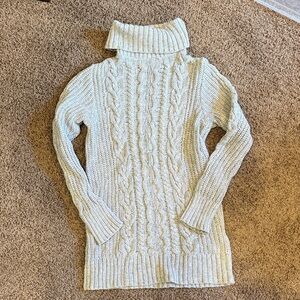 GAP Cream Cable Knit Turtleneck Sweater